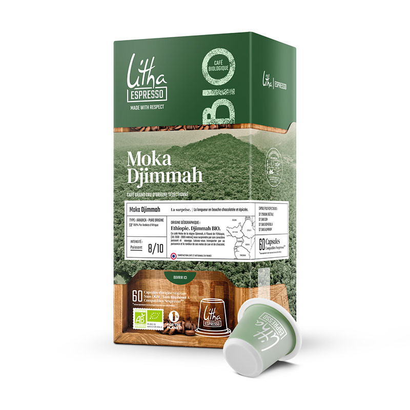 60 Capsules café Moka Djimmah BIO