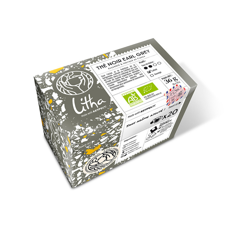 Thé noir Earl Grey Bio - Boite de 20 infusettes