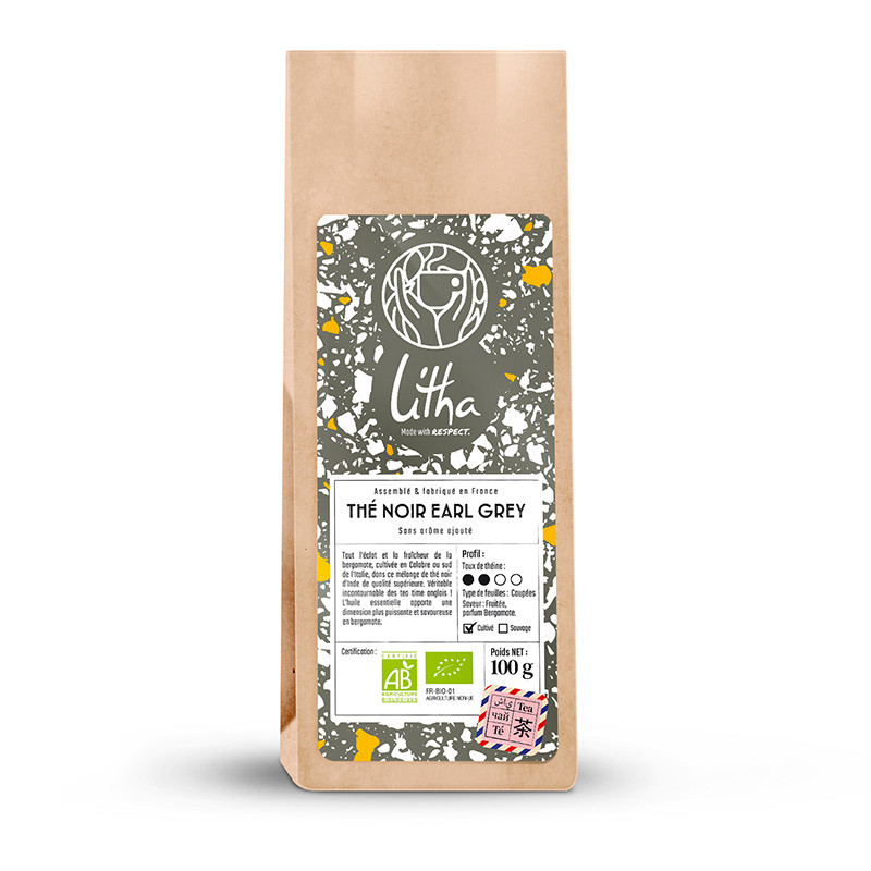 Thé Noir Earl Grey Bio - 100G