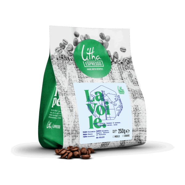 Café de spécialité moulu Colombie à la Voile