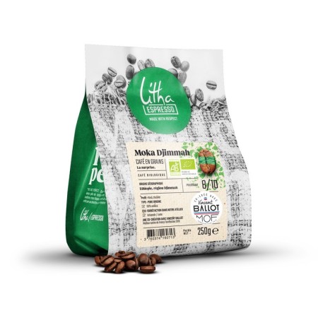 Café en grains BIO Moka Djimmah - Litha Espresso Café en grains BIO Moka Djimmah - Litha Espresso