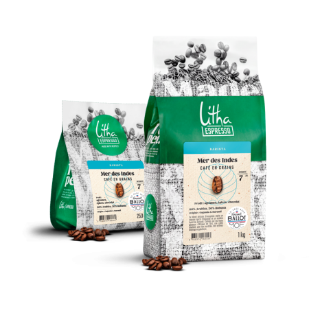 Café en Grains Mer des Indes, Blend Arabica & Robusta d'Afrique