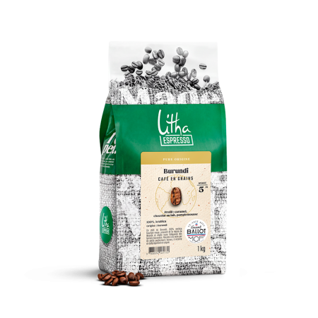 Café en Grains Burundi Nkanda, 100% Arabica Bourbon Rouge