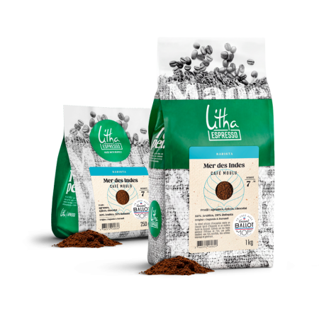 Café Moulu Mer des Indes, Blend Arabica & Robusta d'Afrique