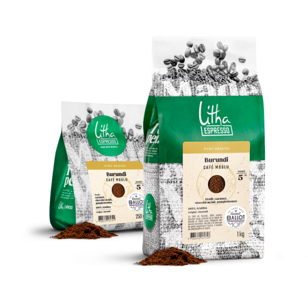 Café Moulu Burundi Nkanda, 100% Arabica Bourbon Rouge
