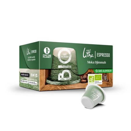 Capsules compatible Nespresso® Moka Djimmah BIO - Litha Espresso Capsules compatible Nespresso® Moka Djimmah BIO - Litha Espresso